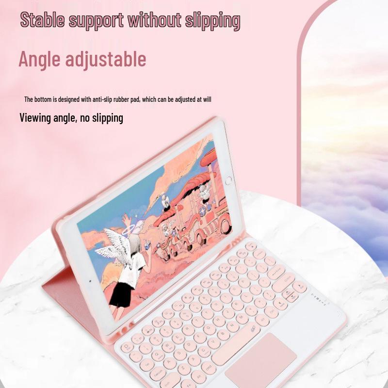 Xiaomi 7 Tablet-Hülle mit Tastatur: Magnetisches Leder, Stille Silikonhülle für Redmi 5/6 Pro