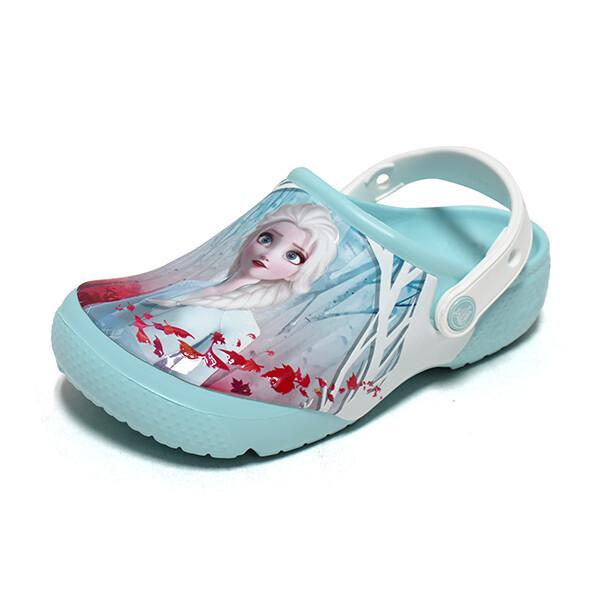 Crocs Kids Fun Wrap Frozen 2 Clogs Sandals Ice Blue Kids Junior Toddler Elsa Frozen Shoes