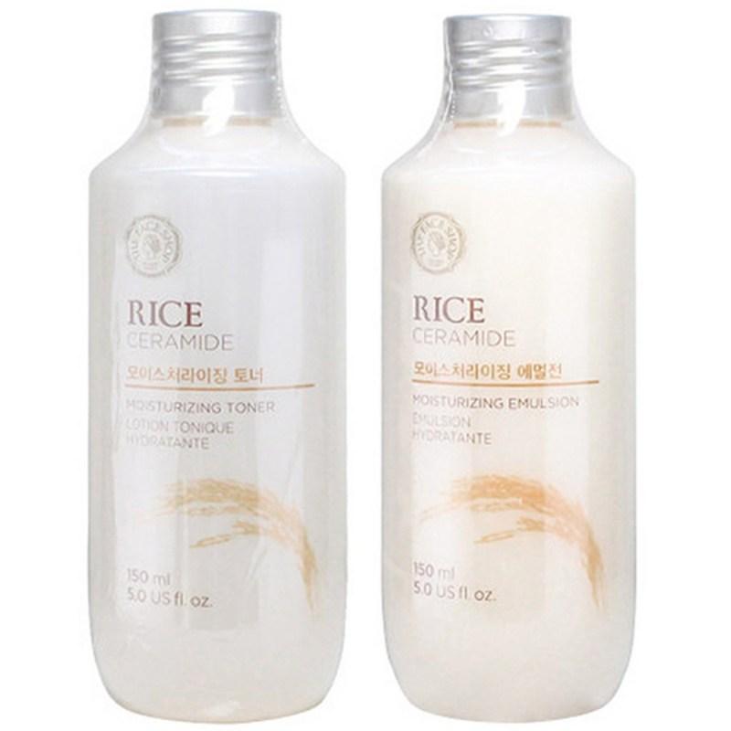 The Face Shop Reis & Ceramid Feuchtigkeitsspendendes 2-teiliges Set (150 ml + 150 ml), 1 Satz