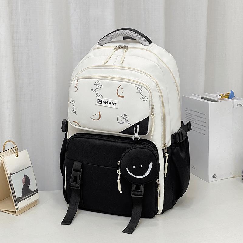 

Рюкзак для школьников средней школы с сумочками Школьные сумки для девочек и детей Школьный рюкзак для начальной школы Дорожная сумка для книг для школьников чёрный