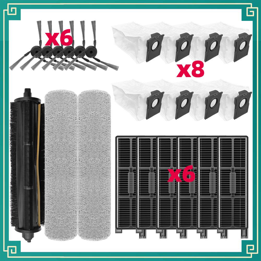 Compatible For MOVA Z50 ULTRA Vacuum Replacement Parts Main Tricut Brush Side Brush Roller Mop Cloth Dust Bag Filter Accessories