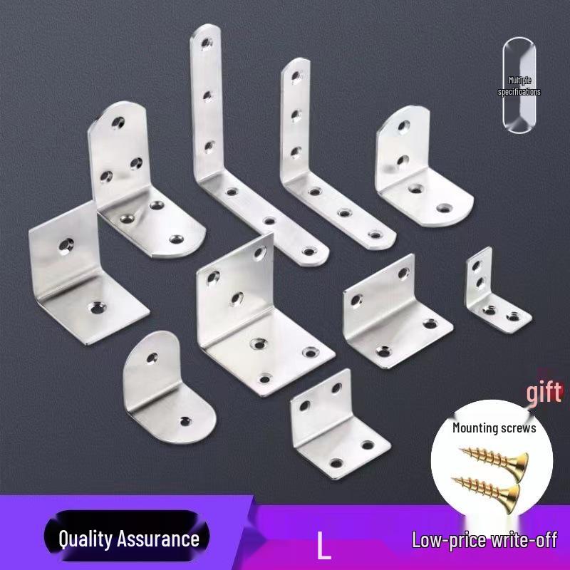 Thickened Stainless Steel 90° Triangular L-Shaped Support Bracket