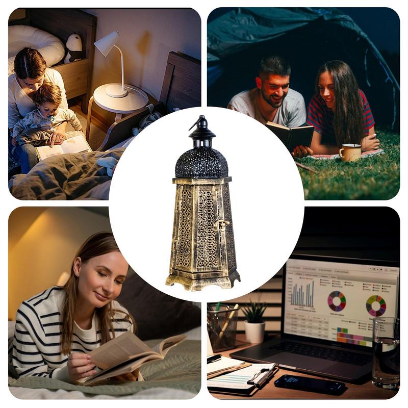 Fyrlykt i marokkansk stil vintage lysestake dekorativ dekorativ lysestake i landlig stil