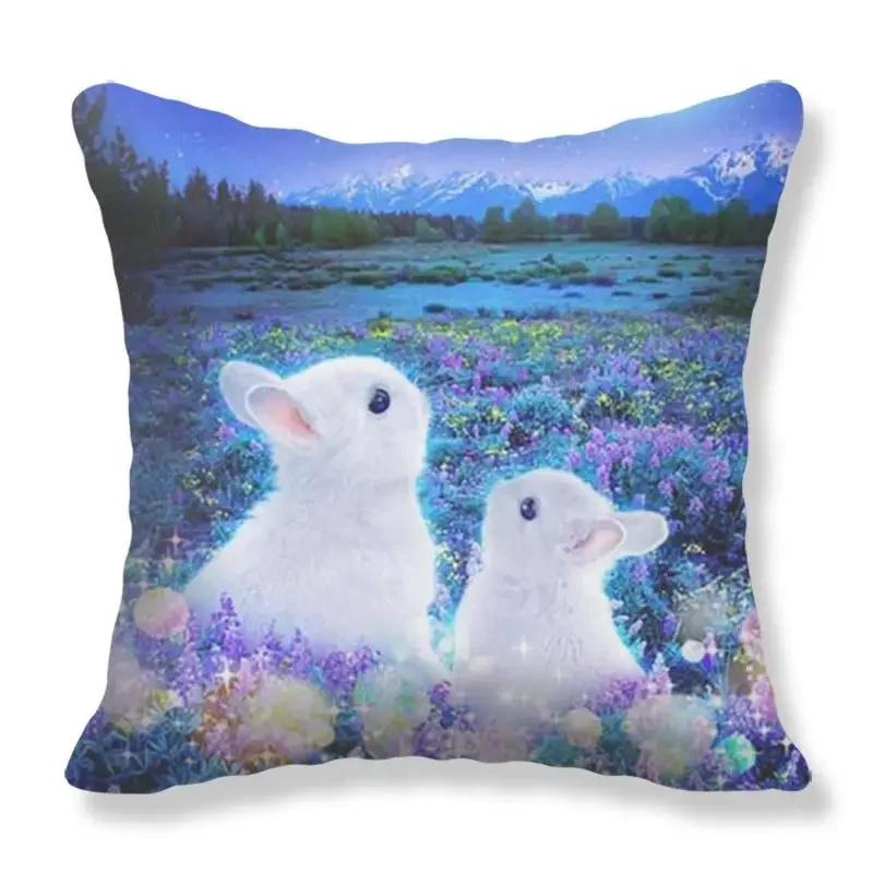Sofa Cushion Cover Home Pillow Cartoon Funny Love Animal Cat Print Decoration