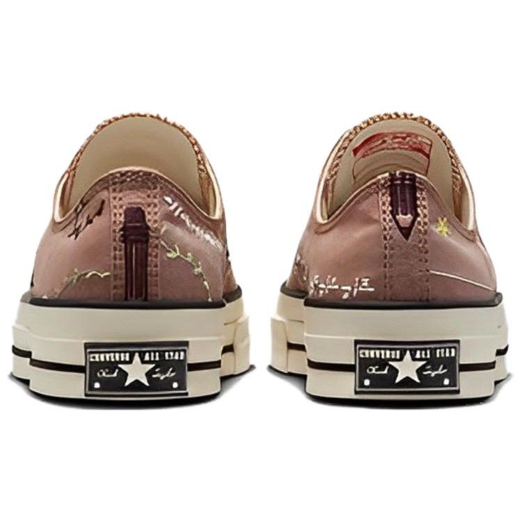 Converse Unisex Chuck 70 Low Cowboy Embroidery Burnt Orange Egret Black A03665C