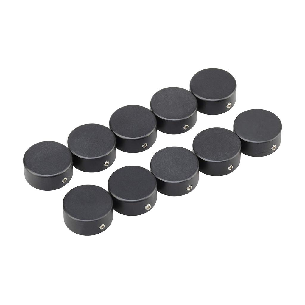 Guitar Effects Pedal Footswitch Secures with Three Screws and Includes Two 10 Caps, Hats, Wrenches, Pieces/Set (Black)
