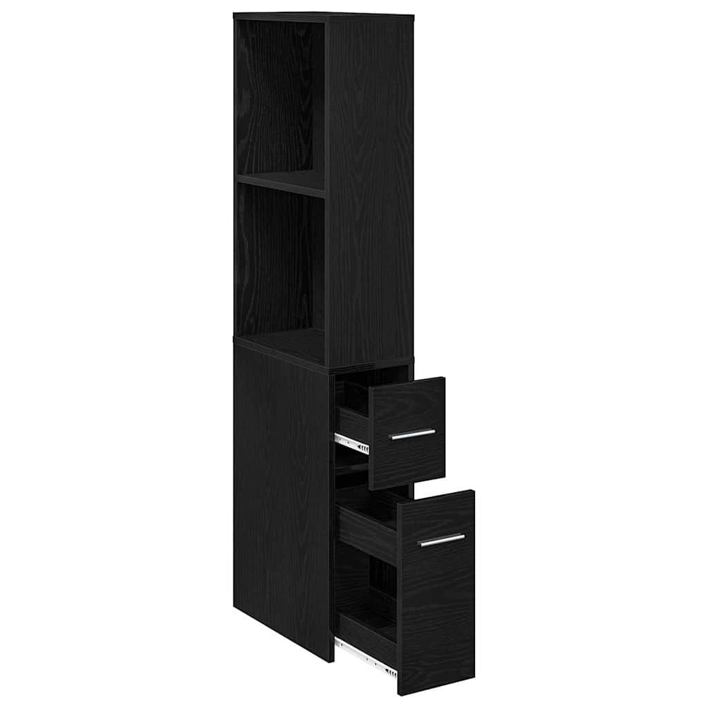 Bathroom Furniture Set Black Oak Look 22 x 41 x 135 cm