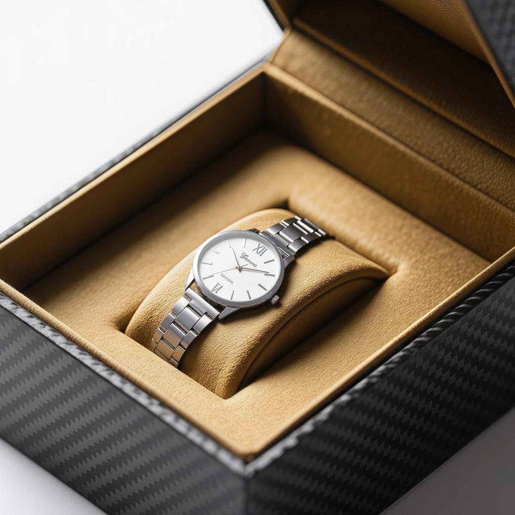 Simple and Fashionable Disc Alloy Steel Band Women Quartz Watch Bracelet Set 5 Piece Set for Christmas and Halloween Gifts