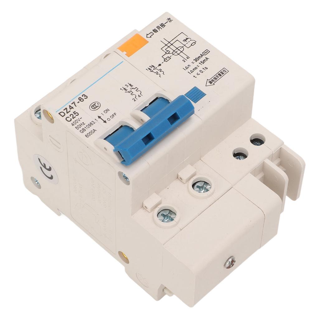 Miniature Circuit Breaker Pa66 Shell Modular Construction 2P Current Circuit Breaker Breaking Capacity 6000A 400V 25A