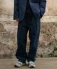 HEAVYI Heavy Cotton One-Pleat Pants_Navy