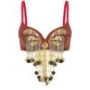 Adjustable Straps Belly Dance Tops Shiny Beaded Tassels Bra Sequins Bra Tops  Stage Performance