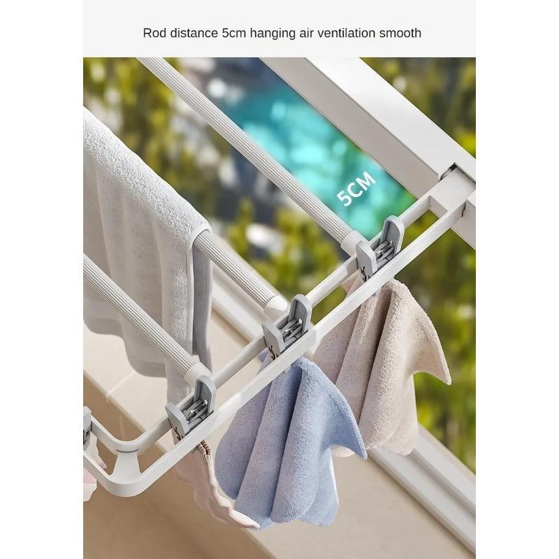 1PACK Folding Clothes Racks Wall Mounted Drying Clip Windproof Clip Clothing Rack Hanger Household Sock Drying Clothes Clotheslines
