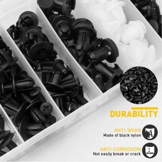 Parts Car Body Plastic Bumper Fender Tool Trim Retainer Clips Fastener Kit 100Pc