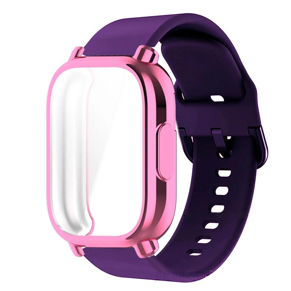 22mm Silicone Strap With Case For Xiaomi Redmi Watch 5 Active Lite Smart Watch Wrist Band TPU Case For Redmi Watch 5 Active Lite