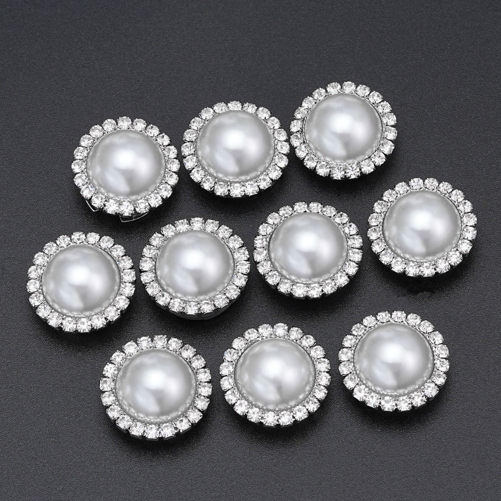 Gifts Round Rhinestone Cufflinks Rhinestone DIY Button Cover Beads Sewing Accessories Shirt Button Clip Formal Attire