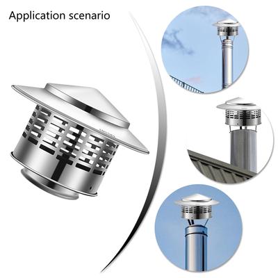 Stainless Steel Chimney Cover with Screen Stove Pipe Chimney Cap All Weather Rain Cap Fireplace Exhaust Cap Enduring
