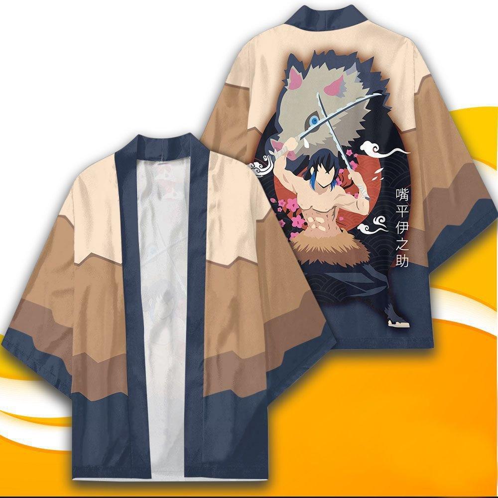 Japan cartoon comics Demon Slayer 3D Printed Cosplay Kimono Fashionable Cloak Taoist Robe Hanfu 0072