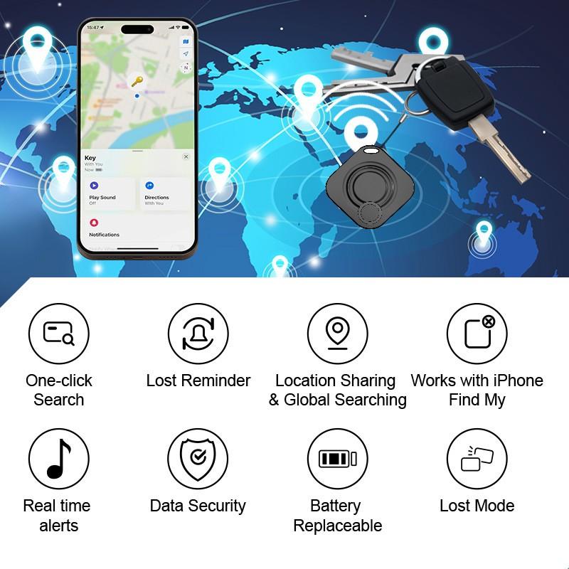 Pet GPS Tracker Smart Finder Anti-lost Device Mini GPS Tracker for Wallet Kids Dog Key Finder IOS Find My App Only(not for Andorid)