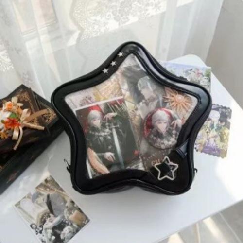 

Двухмерная сумка-звезда женская новая модная пятиконечная звезда милый и крутой рюкзак двойного назначения сумка-мессенджер женская чёрный