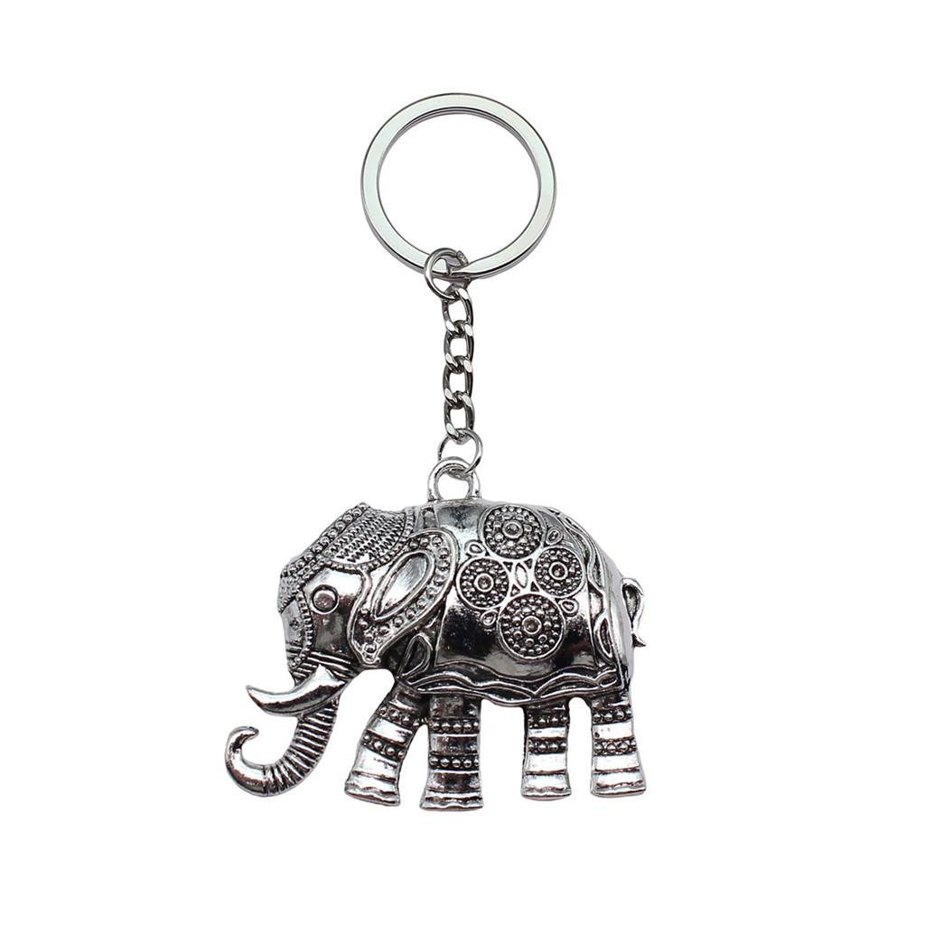 Pendants Elephant Charm Keychain Animal Theme Key Ring 28mm