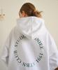 [Fleece Lined Selection] Circle Typo Symbol Oversized Hoodie White