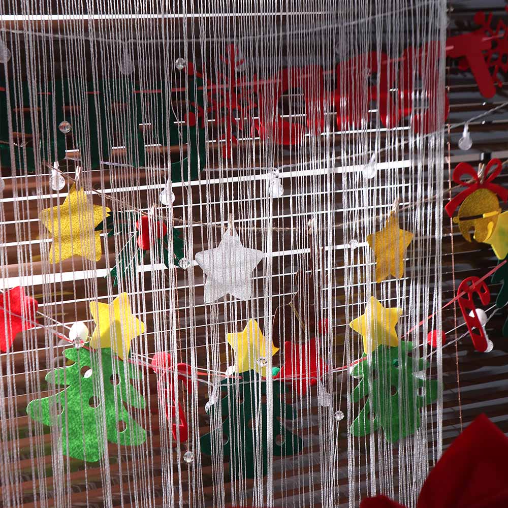 Solid Color Crystal Beads String Curtain Shiny Tassel Window Curtain Retro Door Curtain Home Decor