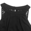 Summer Women's Casual Black Sleeveless Neck Dresses Chic Comfortable and Versatile Temperament Elegant Casual Women's Clothing Gentle Lady's Dress