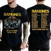 Vintage Washed Ramones Tour Art Punk Rock Printed Cotton T-shirt Men Women Tee Summer Casual Fashion Clothing Tops High Quality Streetwear