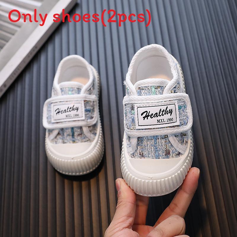 

Canvas Shoes For Girls Boys Spring Autumn With Low Top Breathable Sneakers And Letter Print Design 26 синій