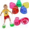 Echasses en plastique visage souriant drôle Jeu de fête pour enfants Activités de plein air Équipement d'entraînement à l'équilibre Jeu de coordination Cadeau pour enfants ZYF