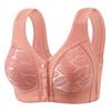 Front button plus size thin without steel ring gathering vest style bra fixed cup comfortable skin friendly middle-aged and elderly underwear
