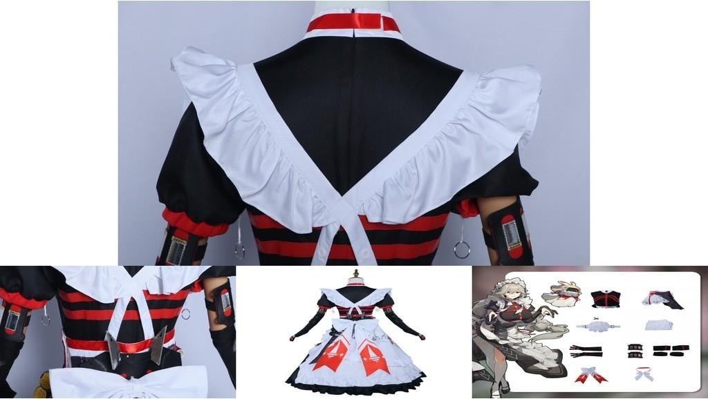 Cosplay Costume Set For Women Cute Style Polyester Fabric Lena Maid Outfit