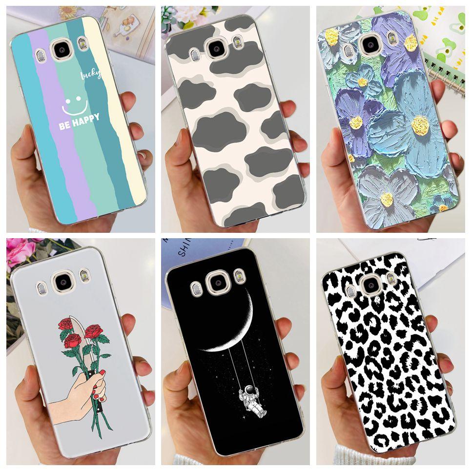 For Samsung Galaxy J5 2016 J7 2016 Phone Case Smiling Astronaut Painting Clear Housing On Samsung J7 2016 J 5 7 Galaxy Bumper
