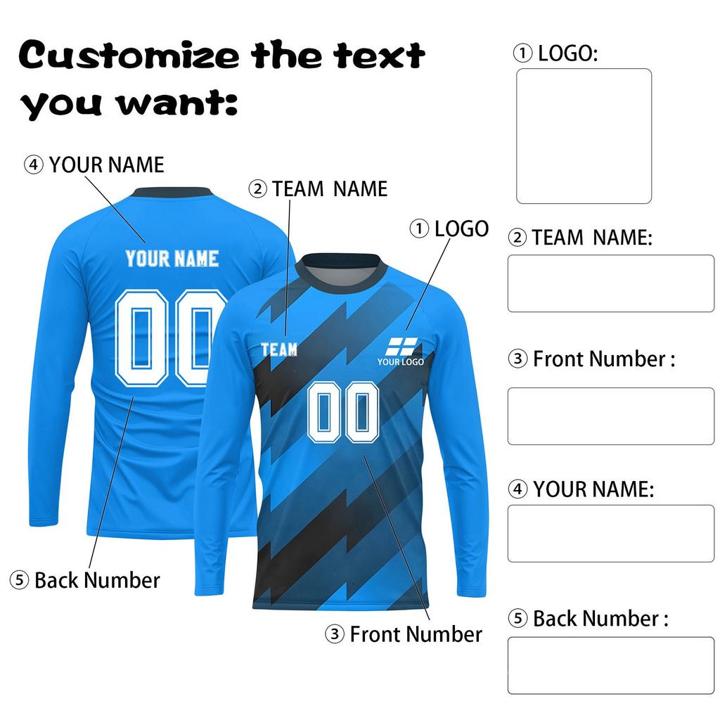 Men's Long Sleeve Athletic Jersey, Lightweight Sports Shirt, Quick Dry Top for Training & Team Sports