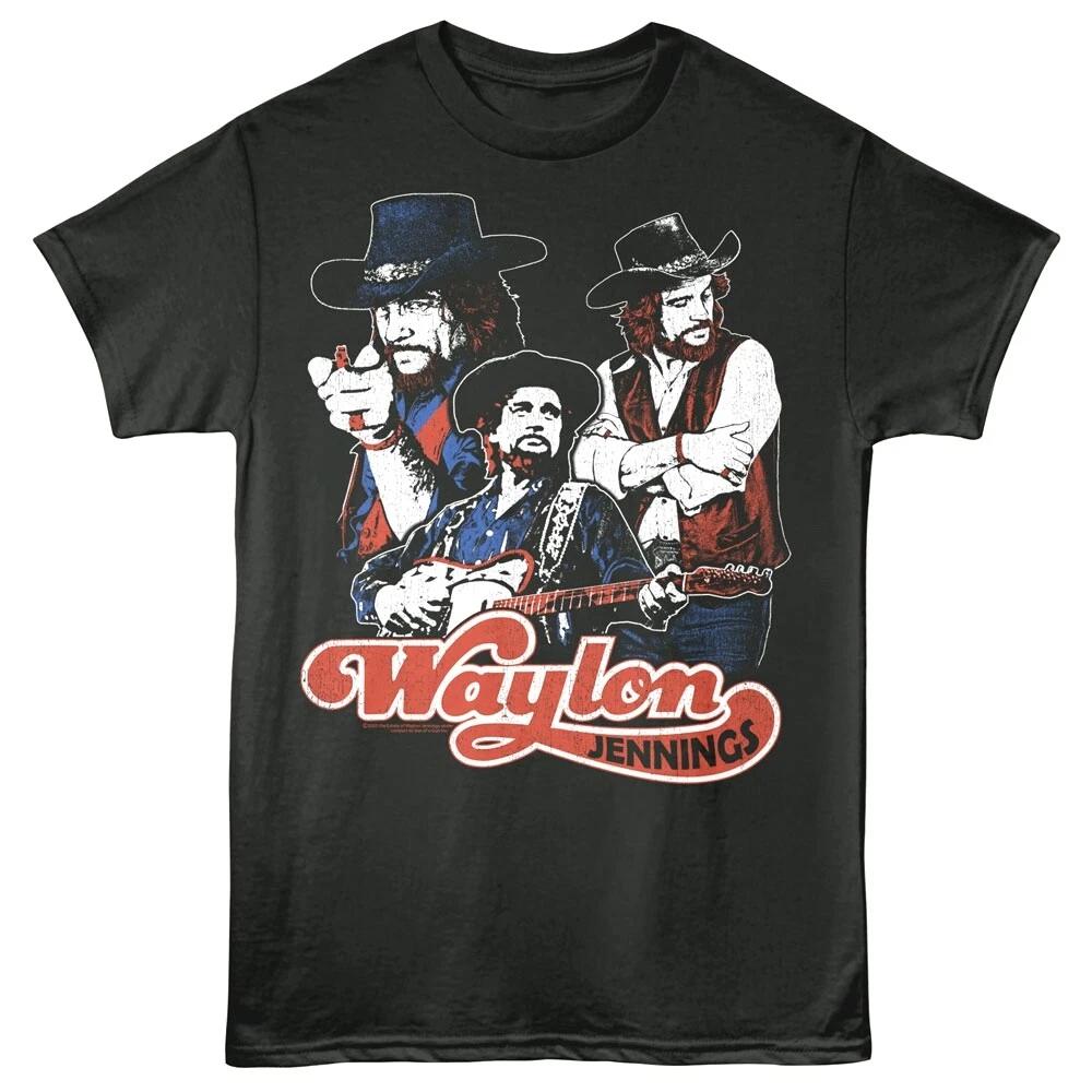 Waylon Jennings Triple Threat Men s T Shirt S