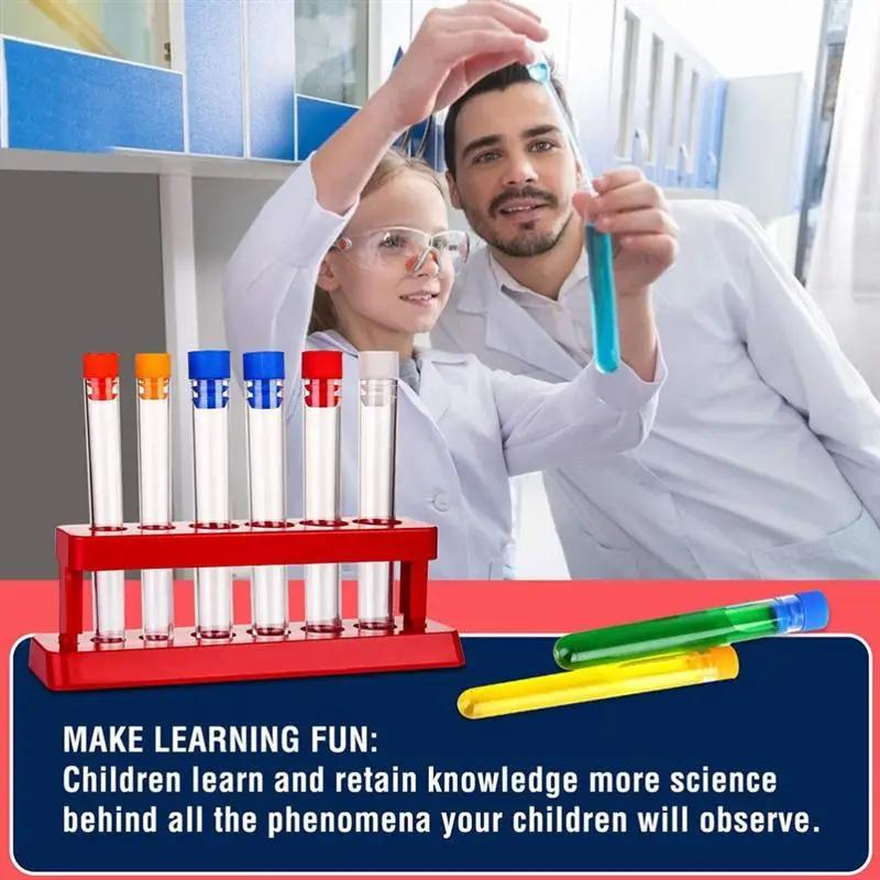 1 Collection Plastic Test Tube Rack 6 Holes Stand Lab Test Tube Stand Shelf Supply Auxiliary Teaching Equipment In School Laboratory