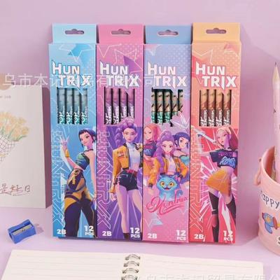 Caccia ai Demoni Kpop Matite Carine e Affascinanti Serie Cartoon Anime Scatola Deliziosa Matita Studente Cancelleria Educativa Matita Data di Nascita Regalo 12pz
