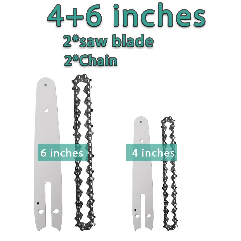 Electric ChainSaws Chains Guide Plate Mini Steel Chainsaw Chain Garden Tools Accessory Blade Replacement Set 4 Inch 6 Inch