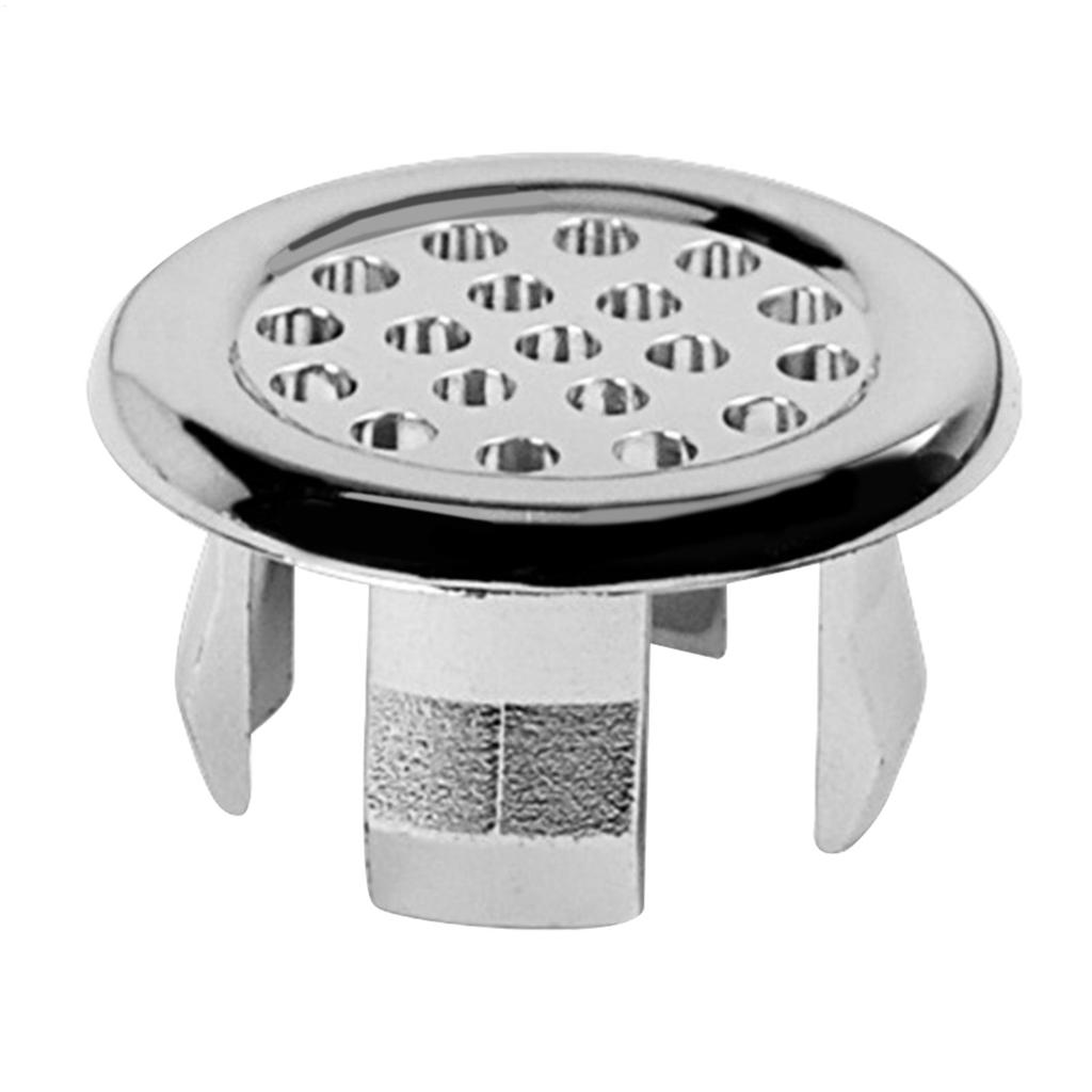 Plastic Bathroom Kitchen Basin Sink Overflow Cover Ring Insert Replacement Chrome Hole Round Drain Cap Basin Accessory
