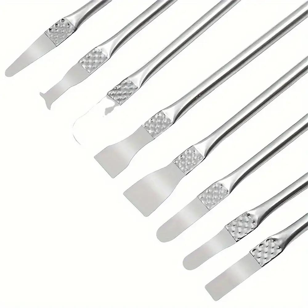 8pcs Mobile Phone LCD Chip Glue Removal Crowbar CPU Separation Glue Removal Knife Prying Disassembly Kits Repair Shell Removal