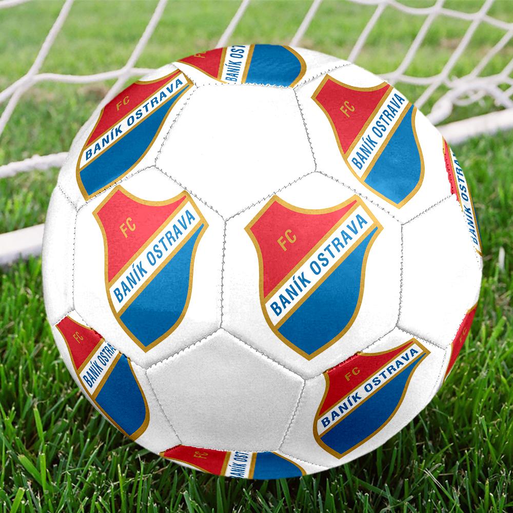 Banik Ostrava FC Soccer Ball, Colorful, Suitable for All Ages, Machine-stitched, PVC Material, Competition Grade, Durable and High Bounce