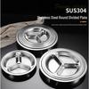 Stainless Steel 3-Compartment Round Lunch Plate