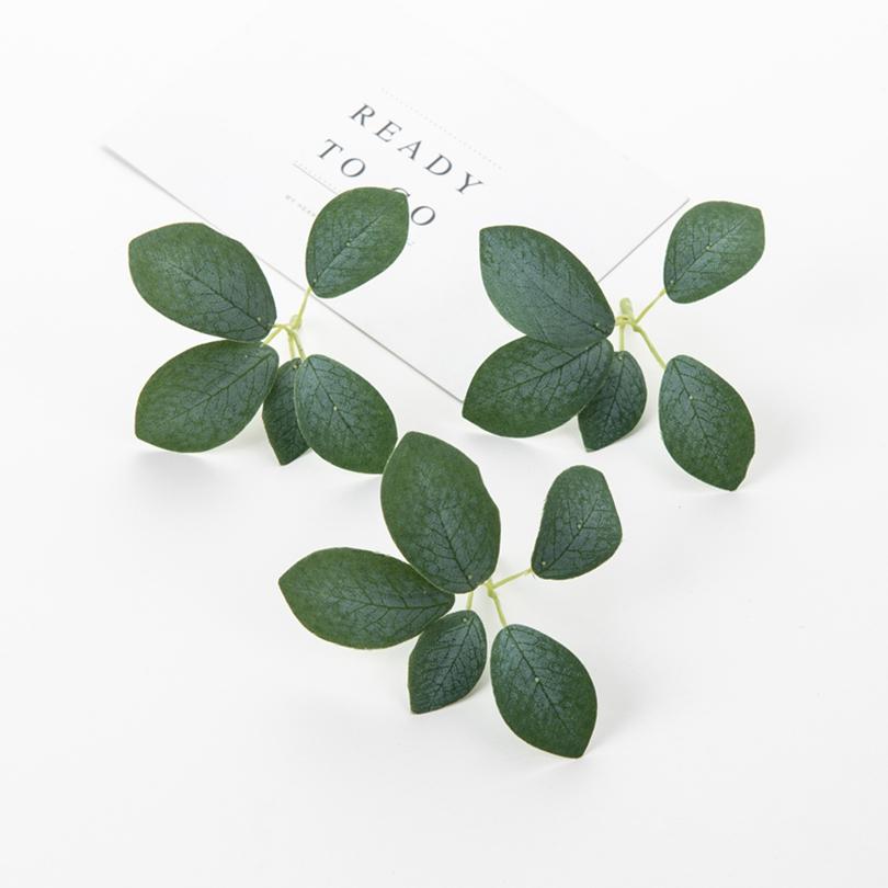 

50 шт. Искусственное растение шелковый зеленый лист сделай сам клип для книги свадьба коробка для конфет свадебный браслет на запястье рождественский венок украшение для домашней вазы зелёный