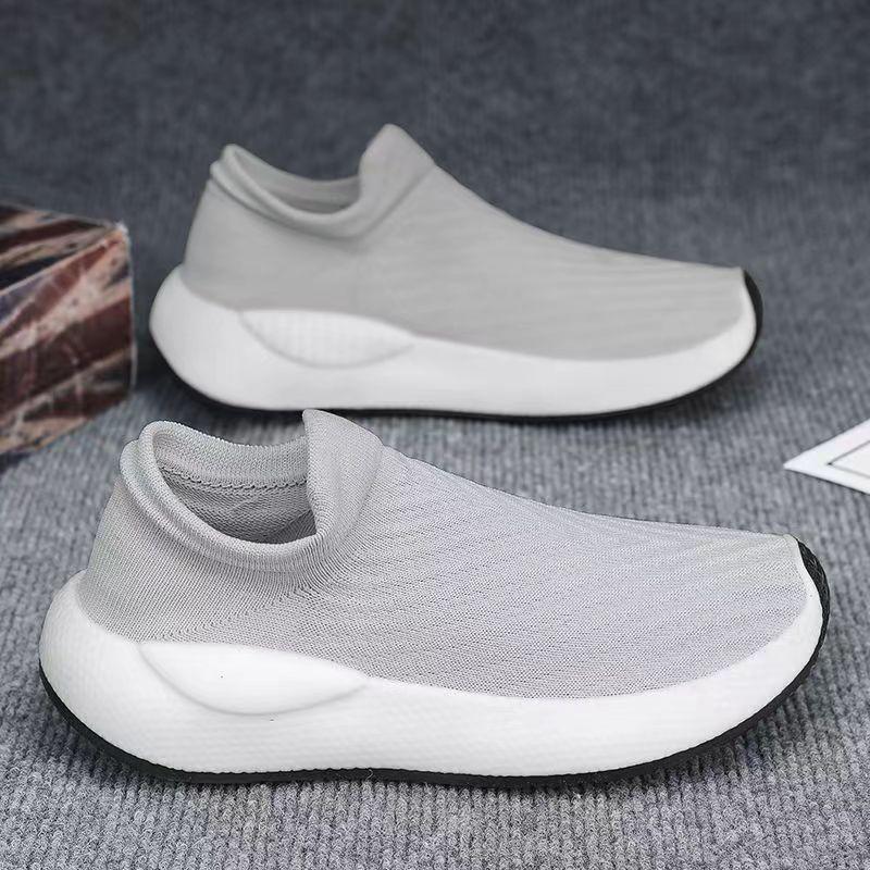 Men's  Running Shoes Lightweight Walking Shoes Breathable Tennis Shoes Slip On Casual Athletic Sneakers Knitted Mesh Workout Sports Shoes for Men