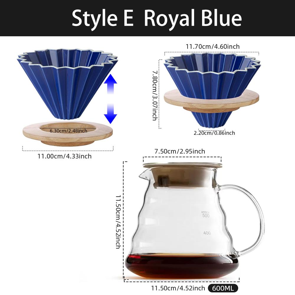 600ml kávový filtrovaný kelímek, ruční vaření kávy, sada opakovaně použitelných filtrovaných kávovarů, trychtýř, odkapávací kávový filtr, konvice na čaj
