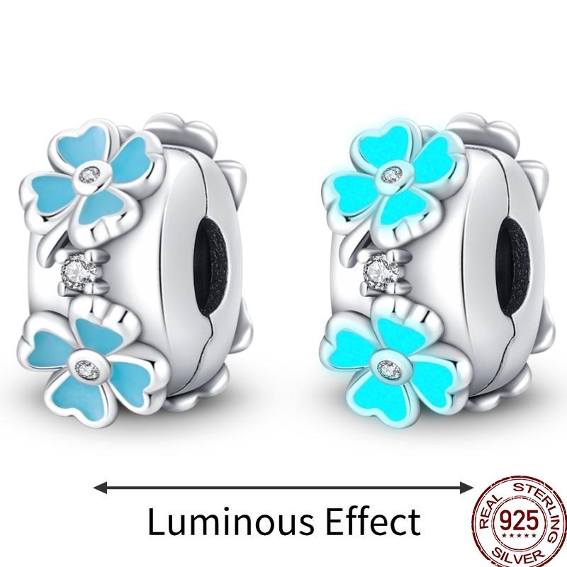 Genuine Copper Clasp Closure Cz Pave Clip Charms Daisy Bead Stopper Safety Chain Accessory Fit 3Mm Bangle Bracelet Fine Jewelry Clip