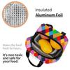 Mardi Gras Harlequin Plaid Playing Cards Rhombi Insulated Lunch Bag for Women Office Cooler Thermal Food Box Tote Lunch Boxes