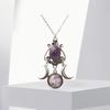 Triple Muse Necklace Amethyst Jewelry Vintage Creative Personality Alloy Necklace