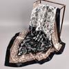 New Luxury  Square Scarf Design Shawl Wrap 90Cm Print Twill Silk Women Hijab Female Foulard Headband Bandana