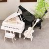 Furniture Figurines Simulated Piano Model Miniature Simulated Guitar  Birthday Gift
